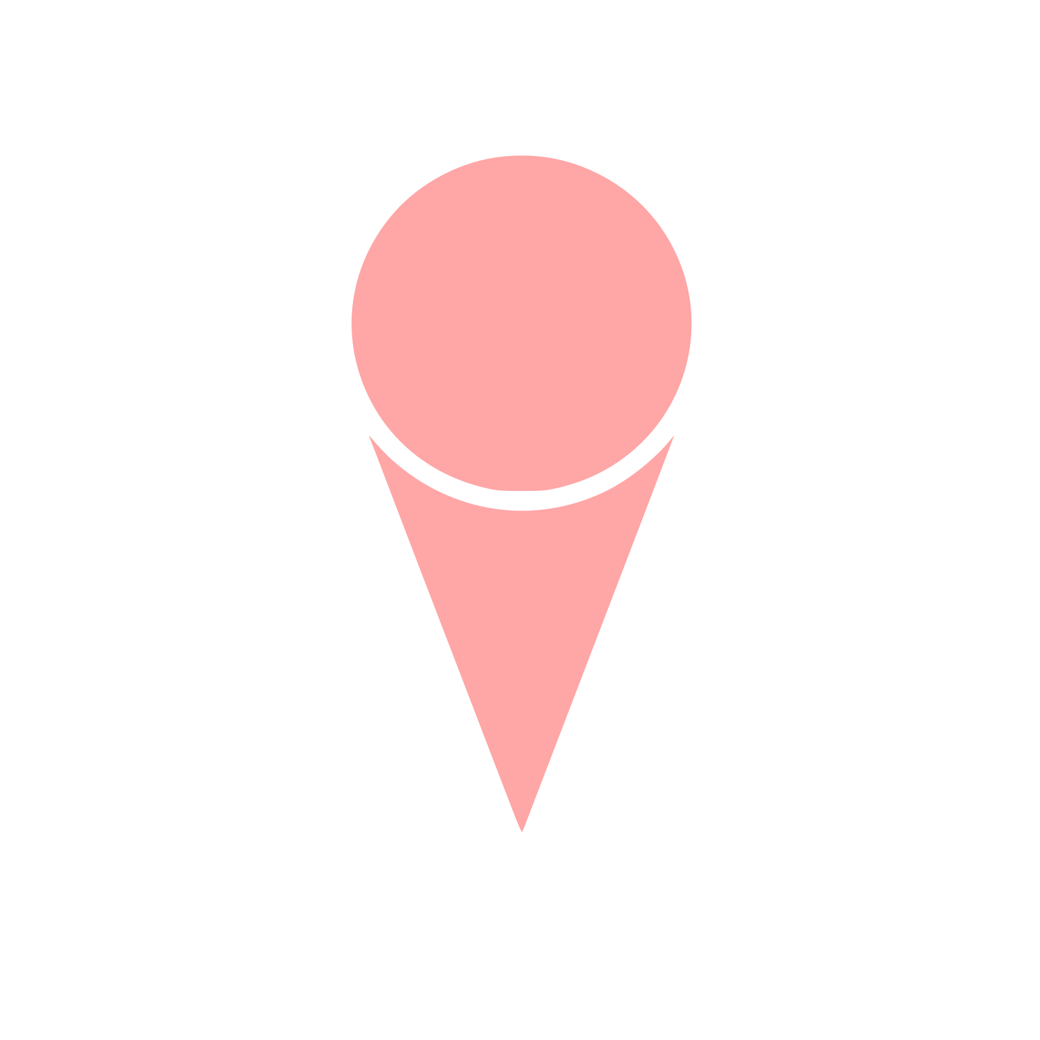 Ice Cream Cone Logo #ffa6a6