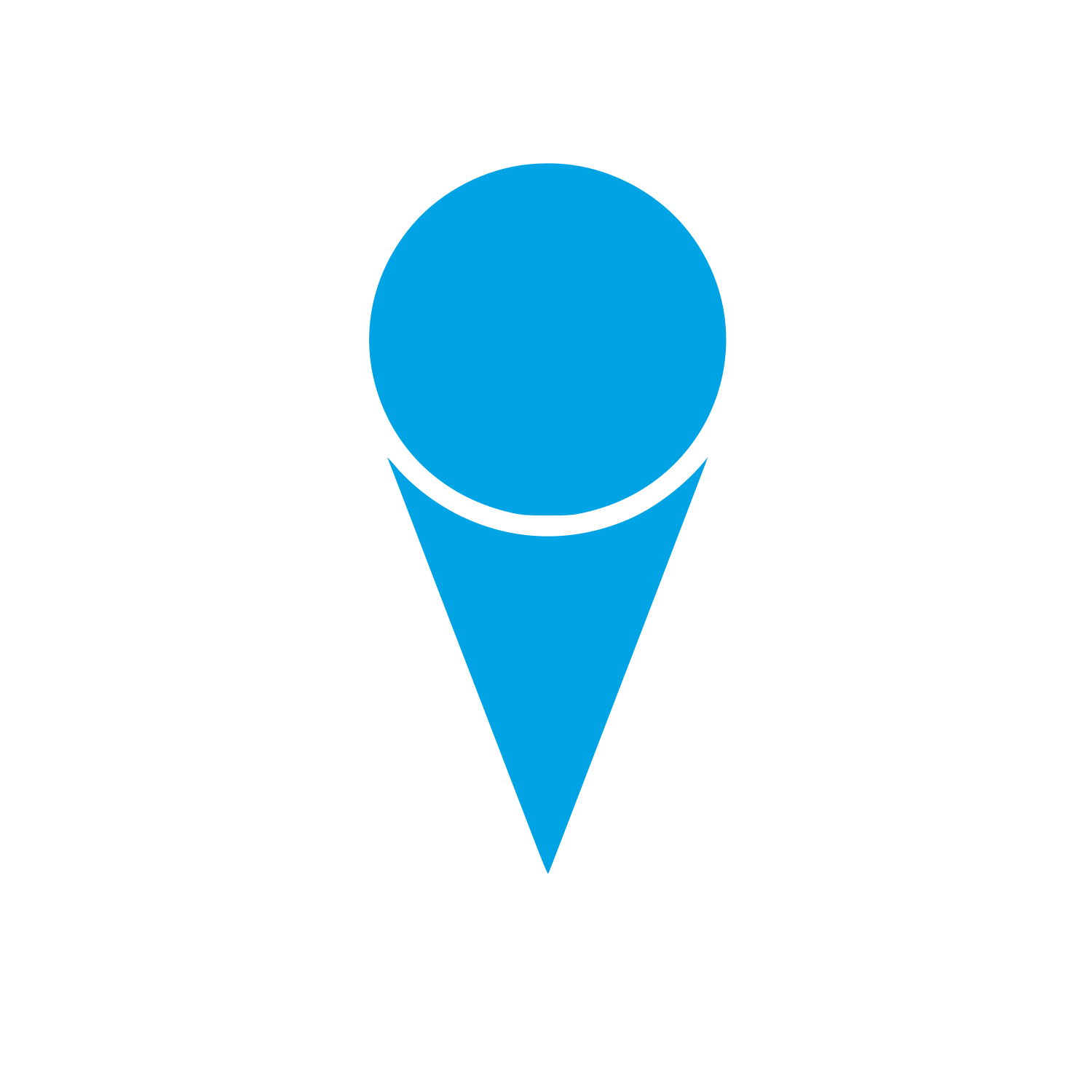 Ice Cream Cone Logo #00a3e4