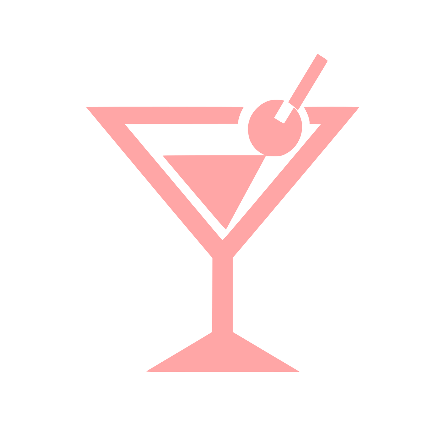 Martini Glass Olive Logo #ffa6a6