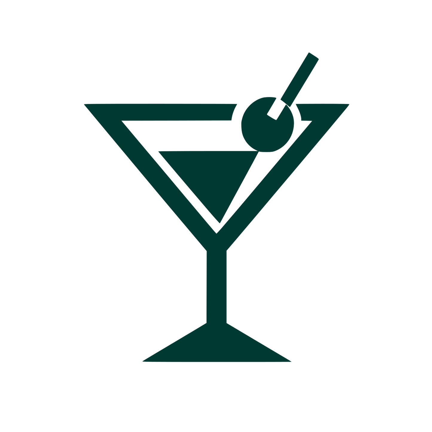 Martini Glass Olive Logo #003932
