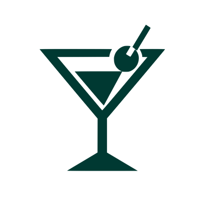 Martini Glass Olive Logo #003932