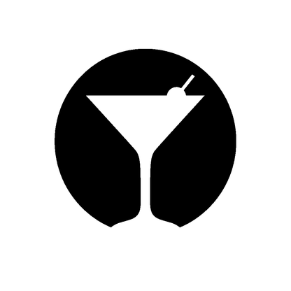 Martini Glass Circle Logo