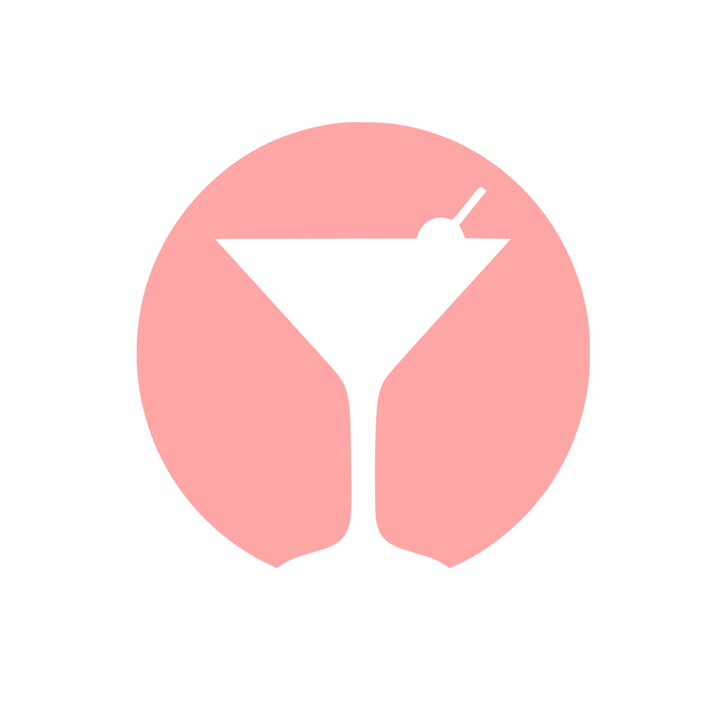 Martini Glass Circle Logo #ffa6a6