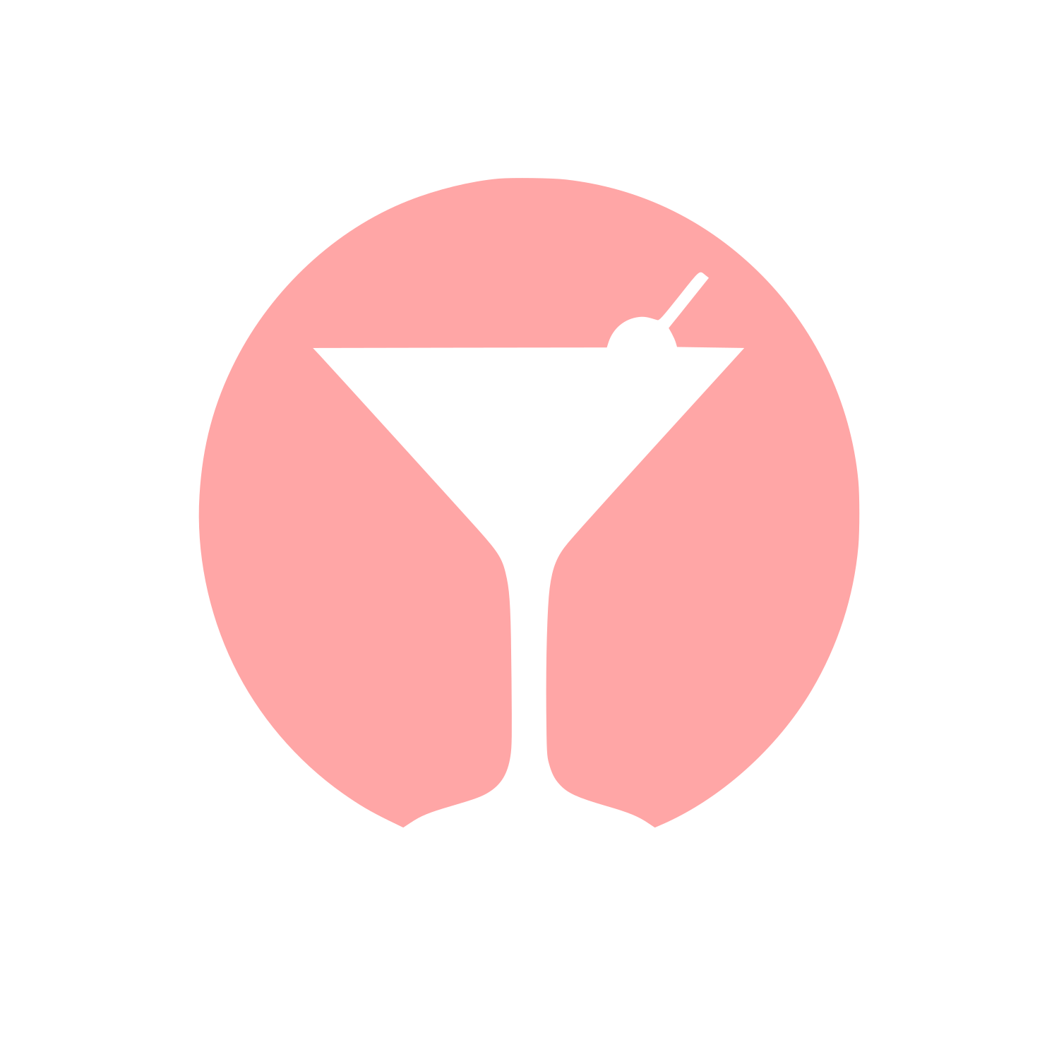 Martini Glass Circle Logo #ffa6a6