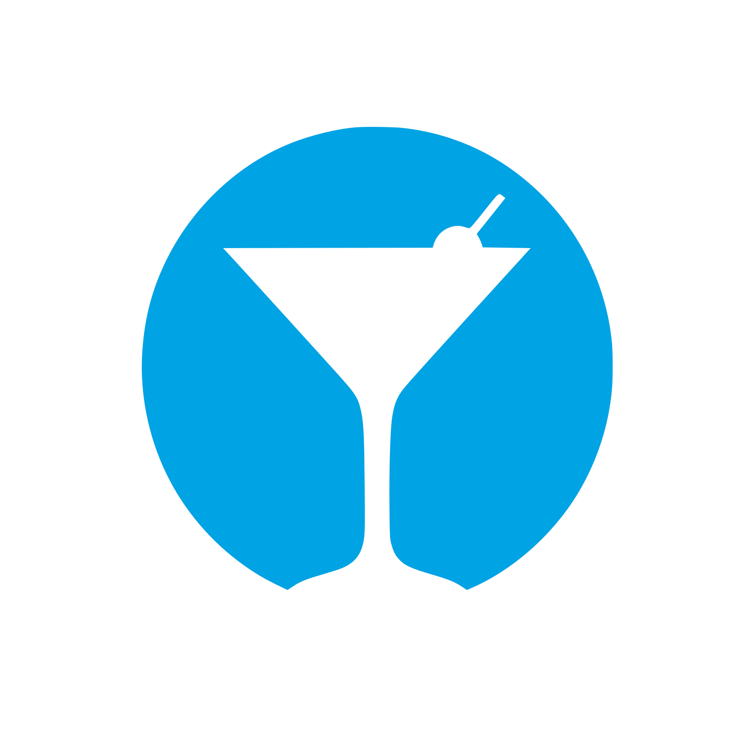 Martini Glass Circle Logo #00a3e4