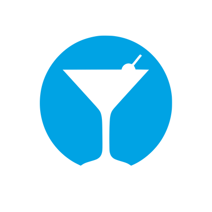 Martini Glass Circle Logo #00a3e4