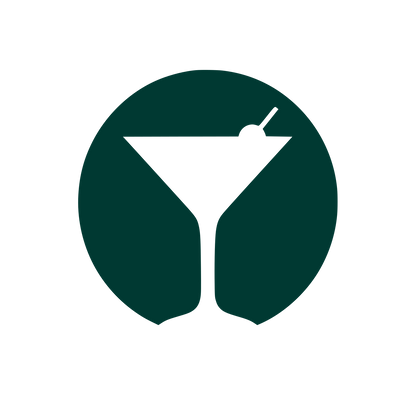 Martini Glass Circle Logo #003932