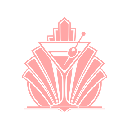 Art Deco Martini Glass Logo #ffa6a6