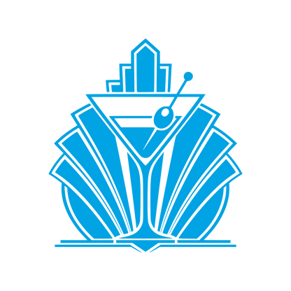 Art Deco Martini Glass Logo #00a3e4