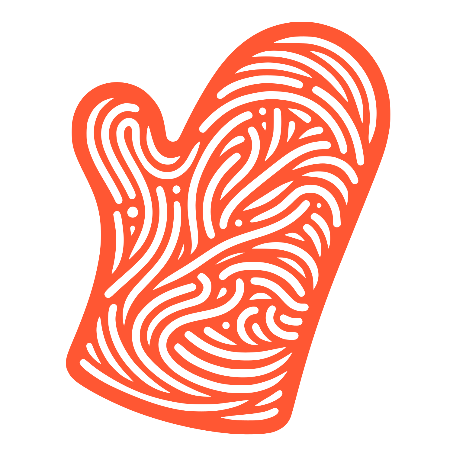 Spaghetti Glove #FF5733