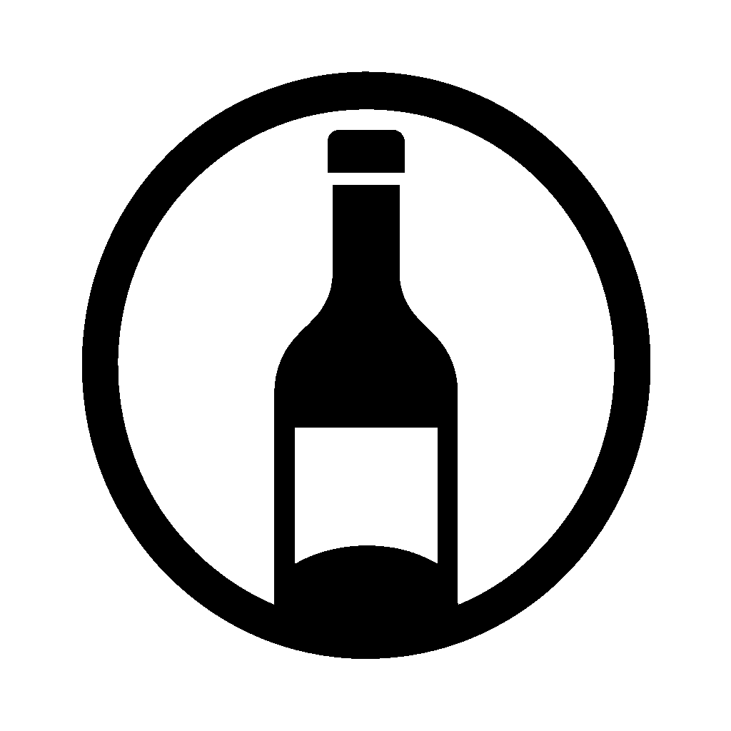 Wine Bottle Circle Logo