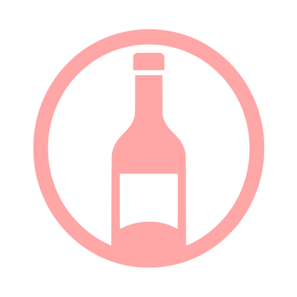Wine Bottle Circle Logo #ffa6a6