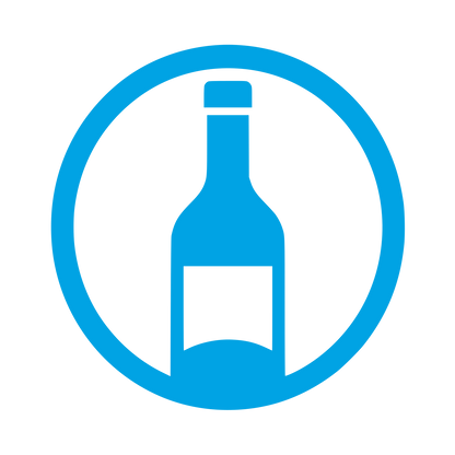 Wine Bottle Circle Logo #00a3e4