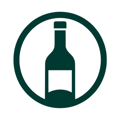 Wine Bottle Circle Logo #003932