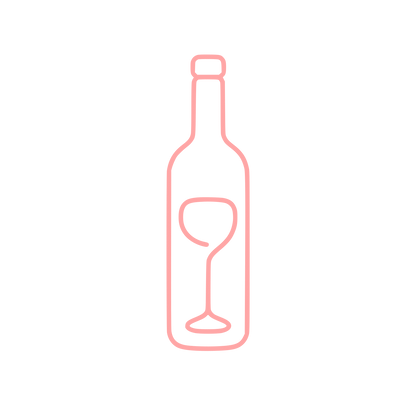 Wine Bottle and Glass Logo #ffa6a6