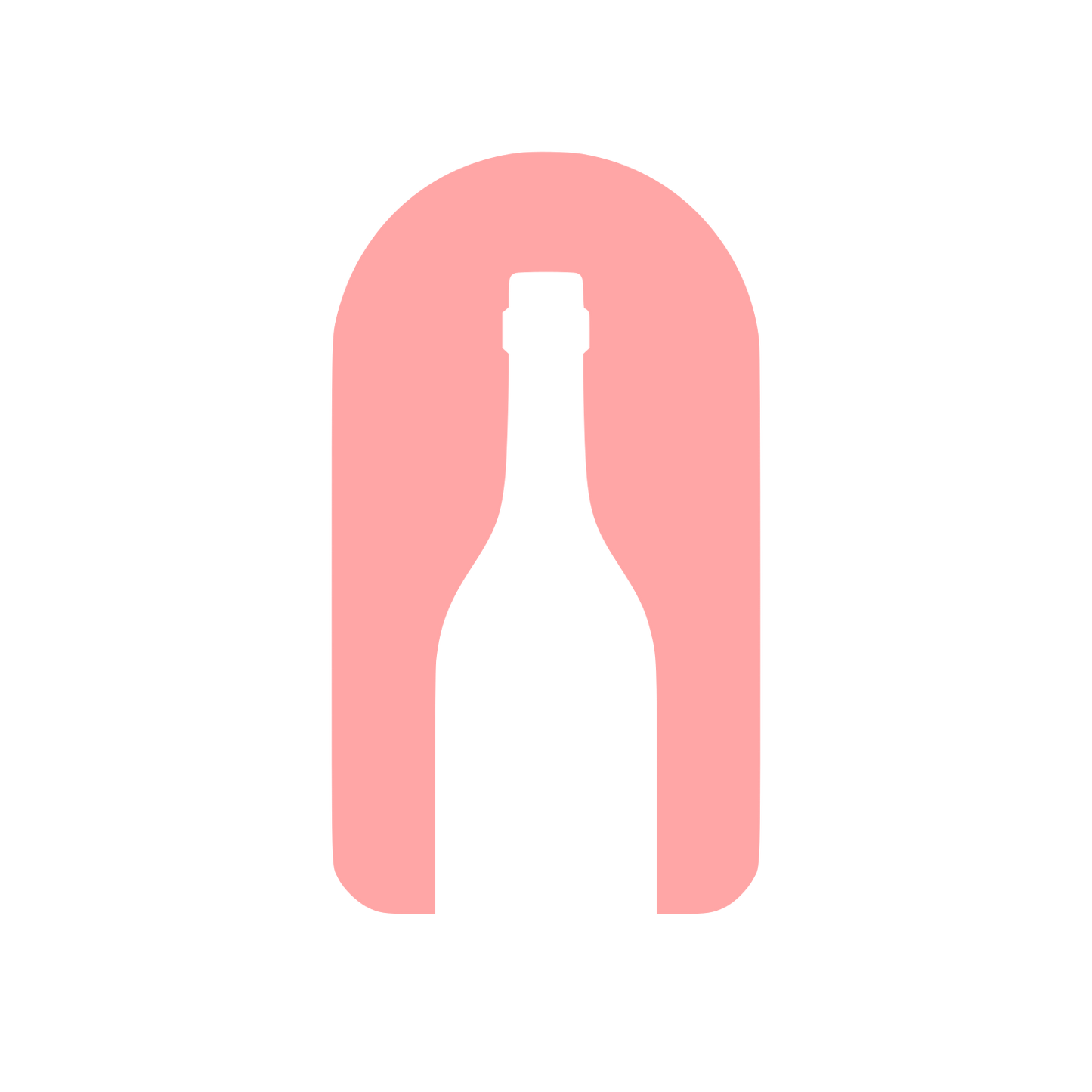 Wine Bottle Arch Logo #ffa6a6