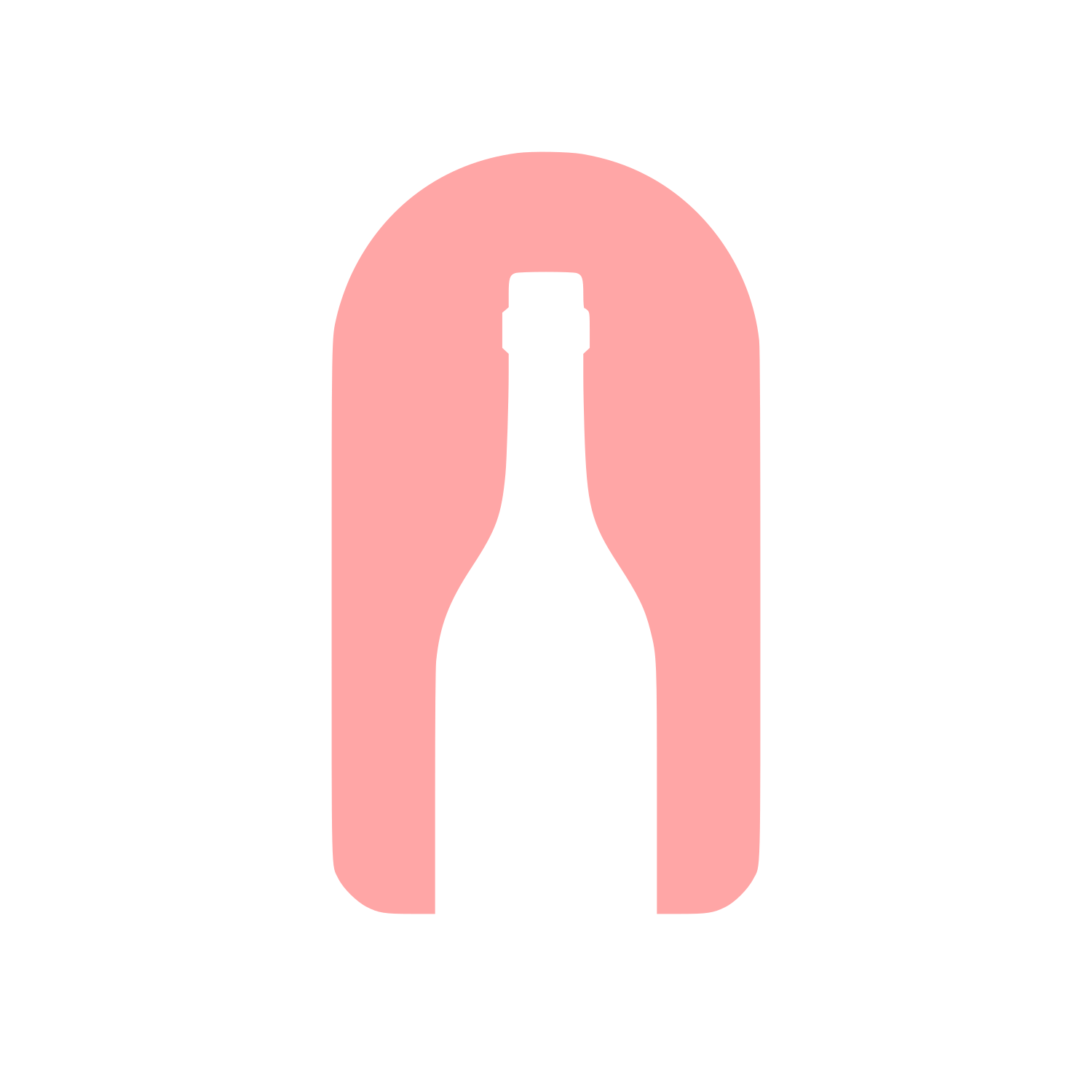 Wine Bottle Arch Logo #ffa6a6