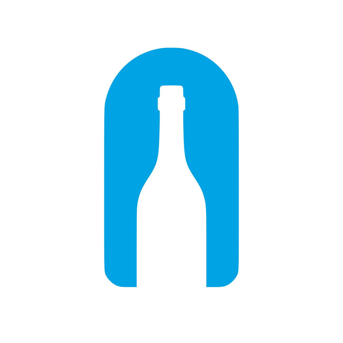 Wine Bottle Arch Logo #00a3e4
