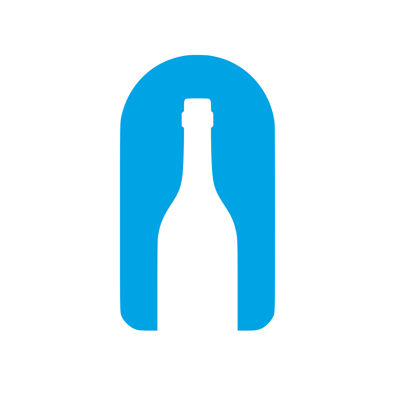 Wine Bottle Arch Logo #00a3e4