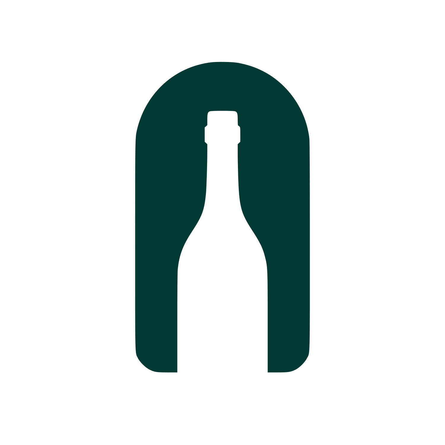 Wine Bottle Arch Logo #003932