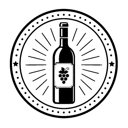 Wine Bottle Badge Logo