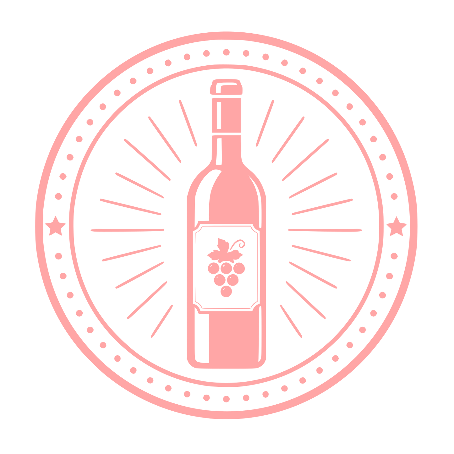 Wine Bottle Badge Logo #ffa6a6
