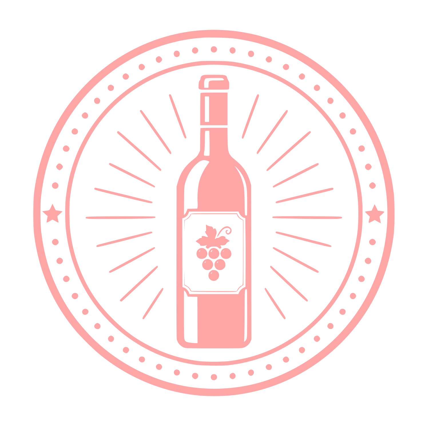 Wine Bottle Badge Logo #ffa6a6