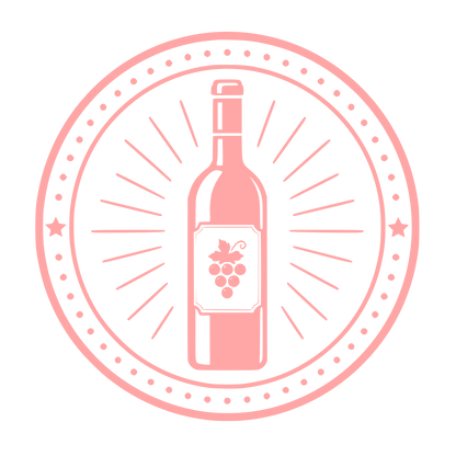 Wine Bottle Badge Logo #ffa6a6