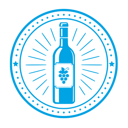 Wine Bottle Badge Logo #00a3e4
