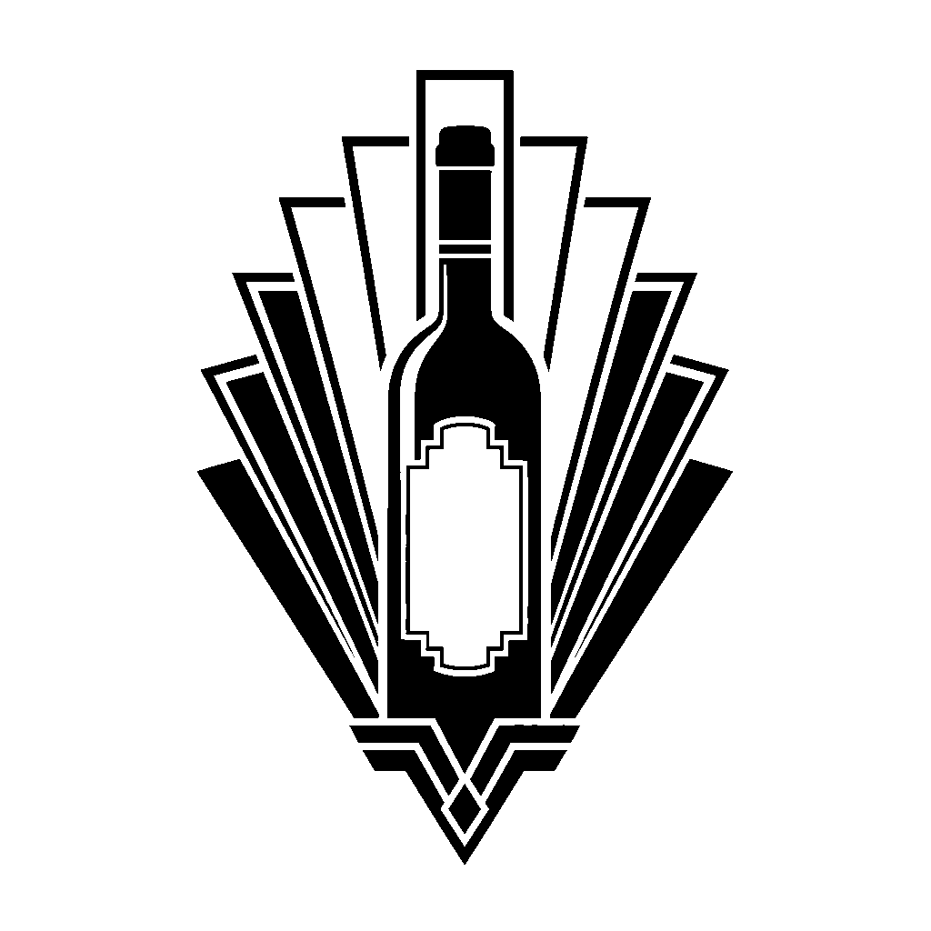 Art Deco Wine Bottle Logo