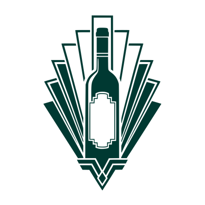 Art Deco Wine Bottle Logo #003932