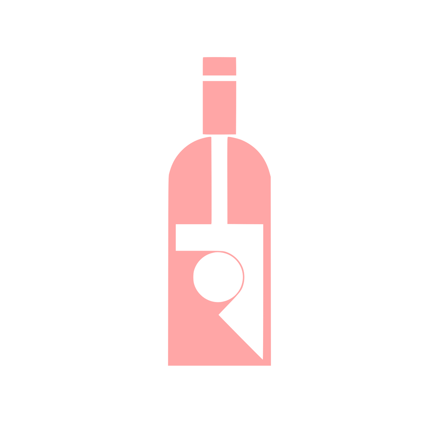 Wine Bottle Label Logo #ffa6a6