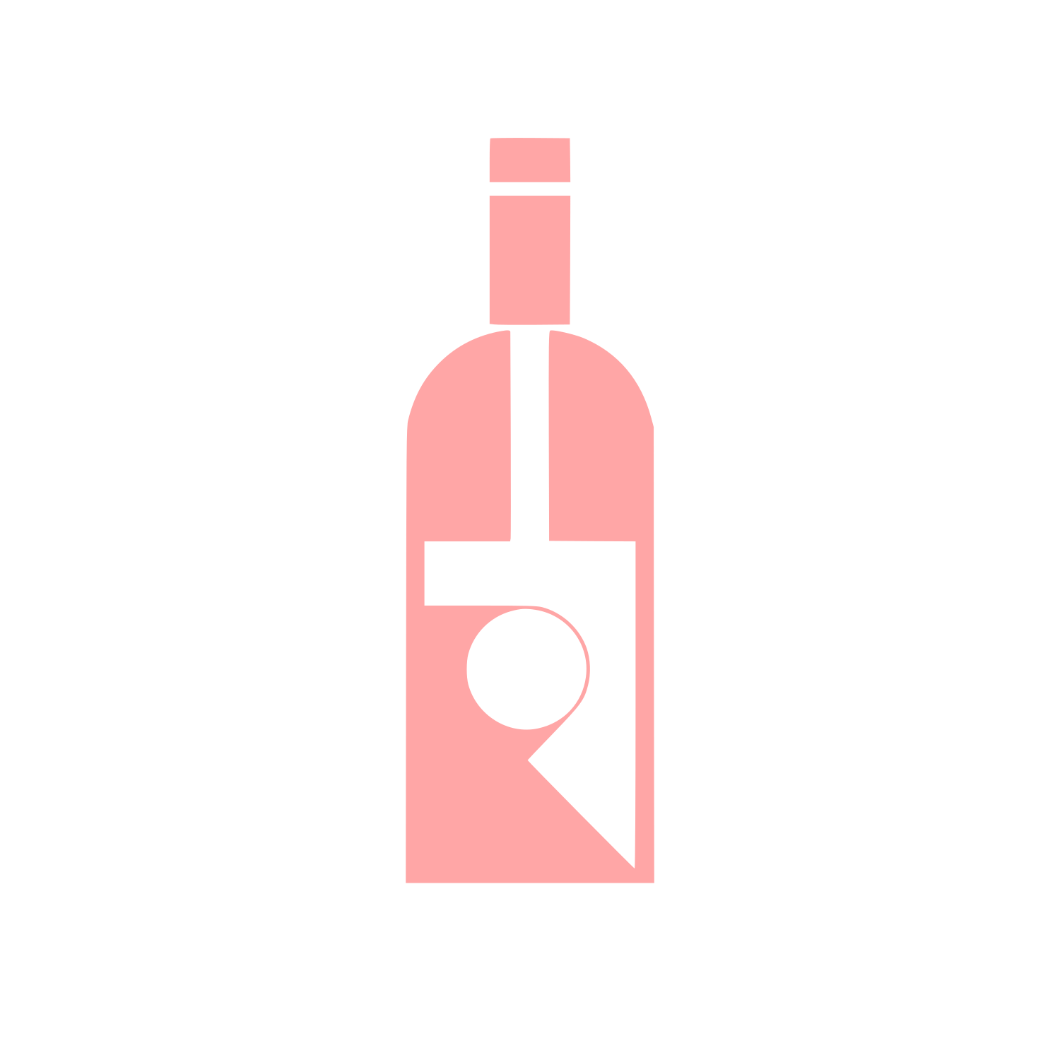 Wine Bottle Label Logo #ffa6a6