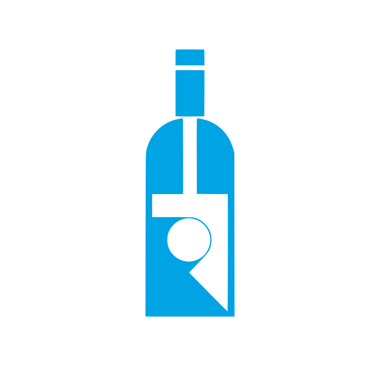 Wine Bottle Label Logo #00a3e4