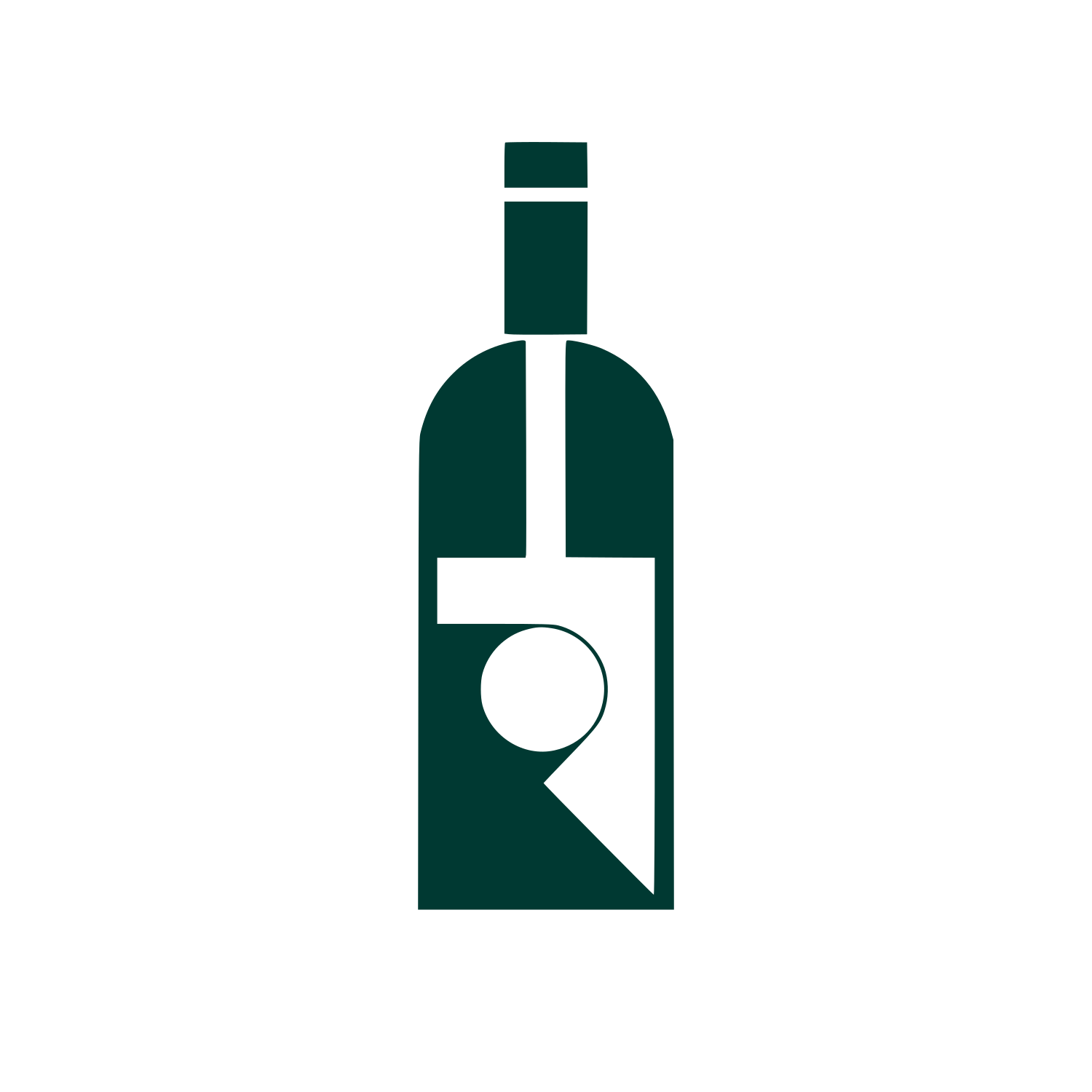 Wine Bottle Label Logo #003932