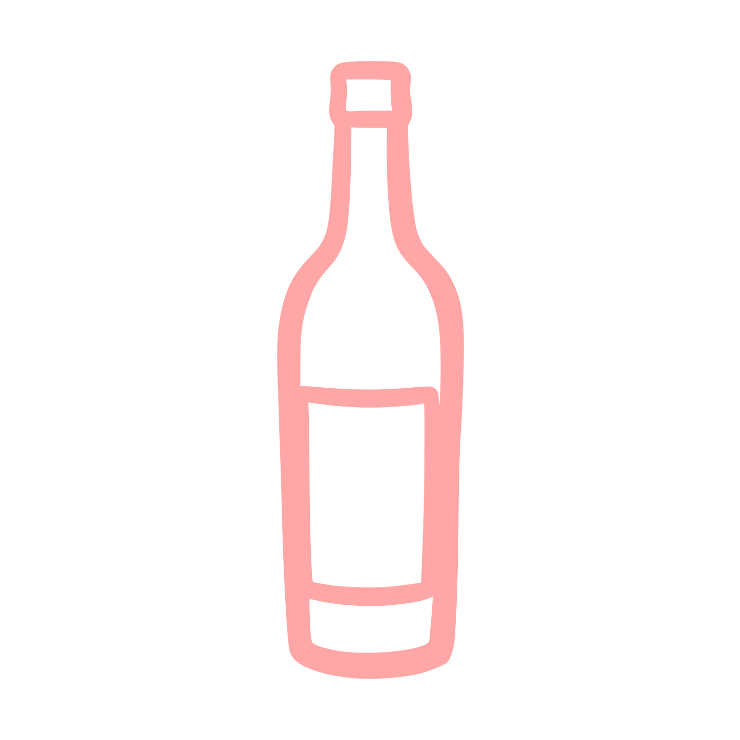 Wine Bottle Outline Logo #ffa6a6