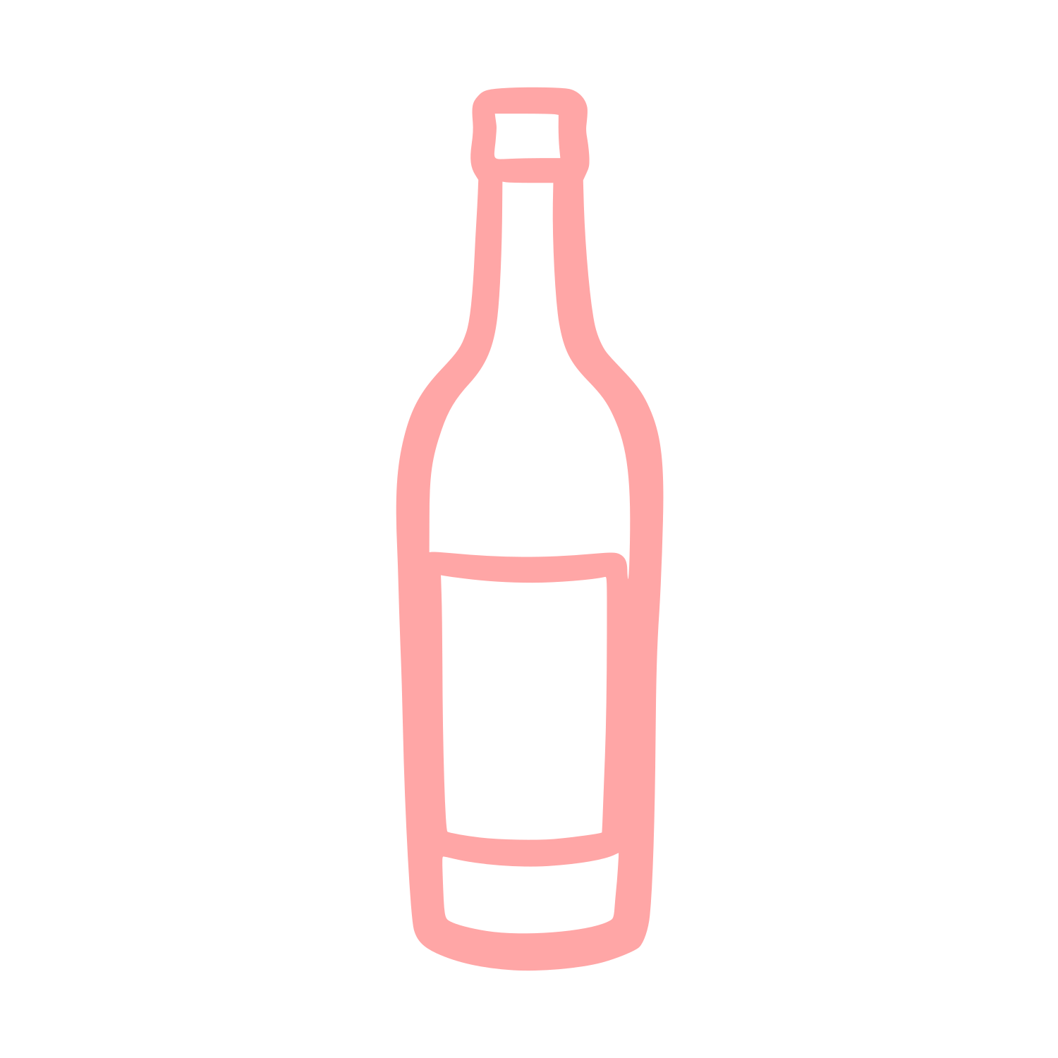 Wine Bottle Outline Logo #ffa6a6