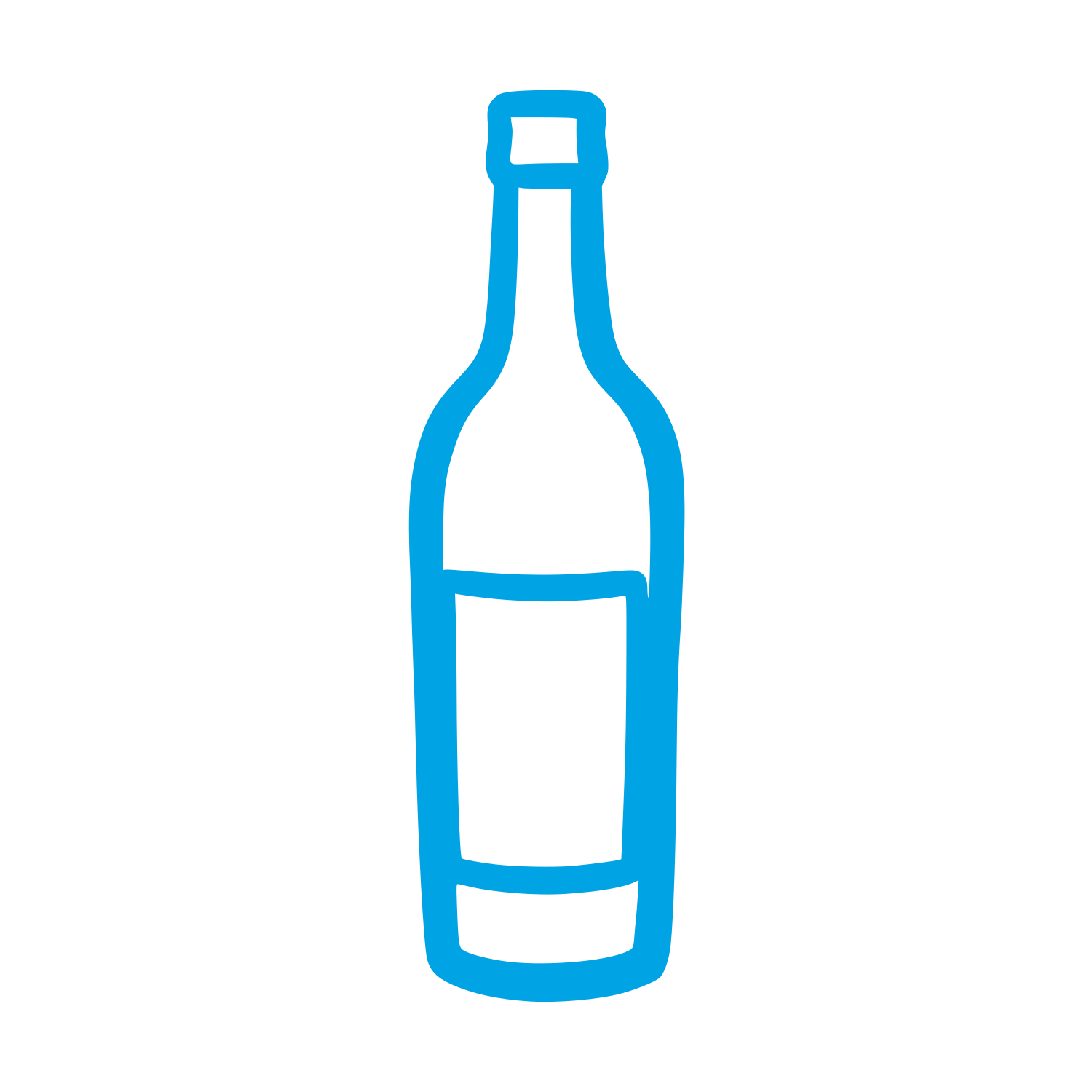 Wine Bottle Outline Logo #00a3e4