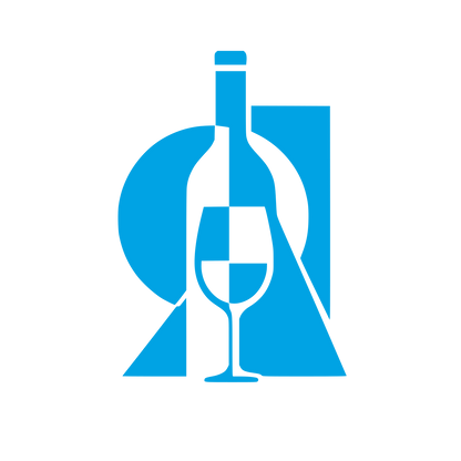 Wine Bottle and Glass Logo #00a3e4