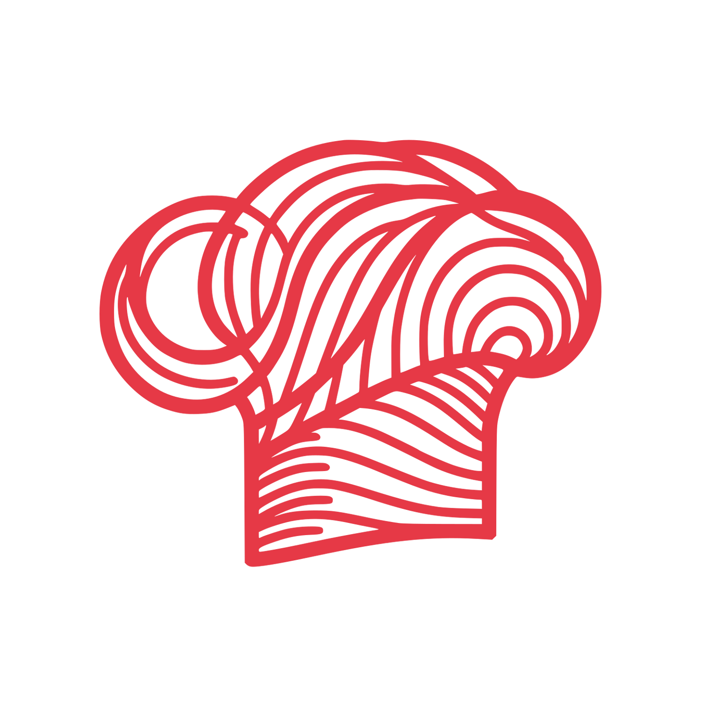 Line Chef Hat Logo #E63946
