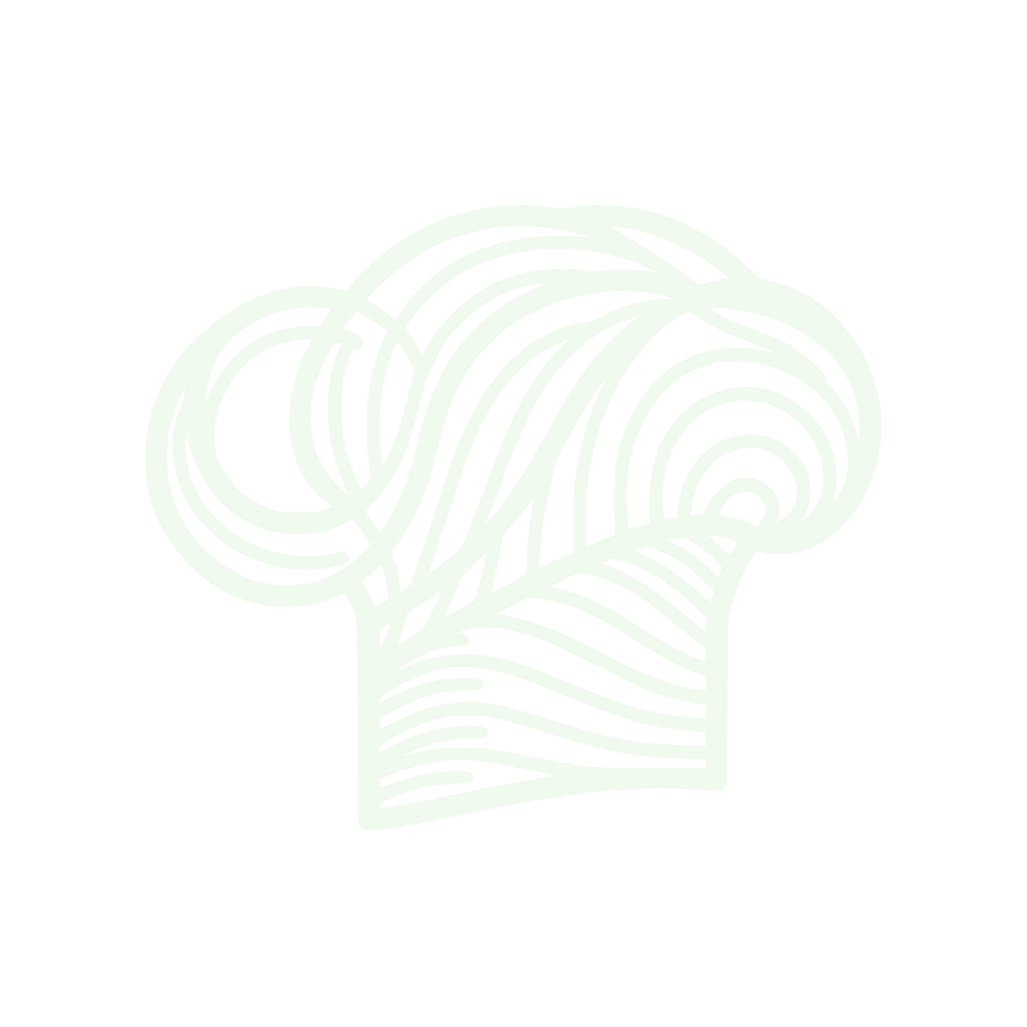 Line Chef Hat Logo #F1FAEE