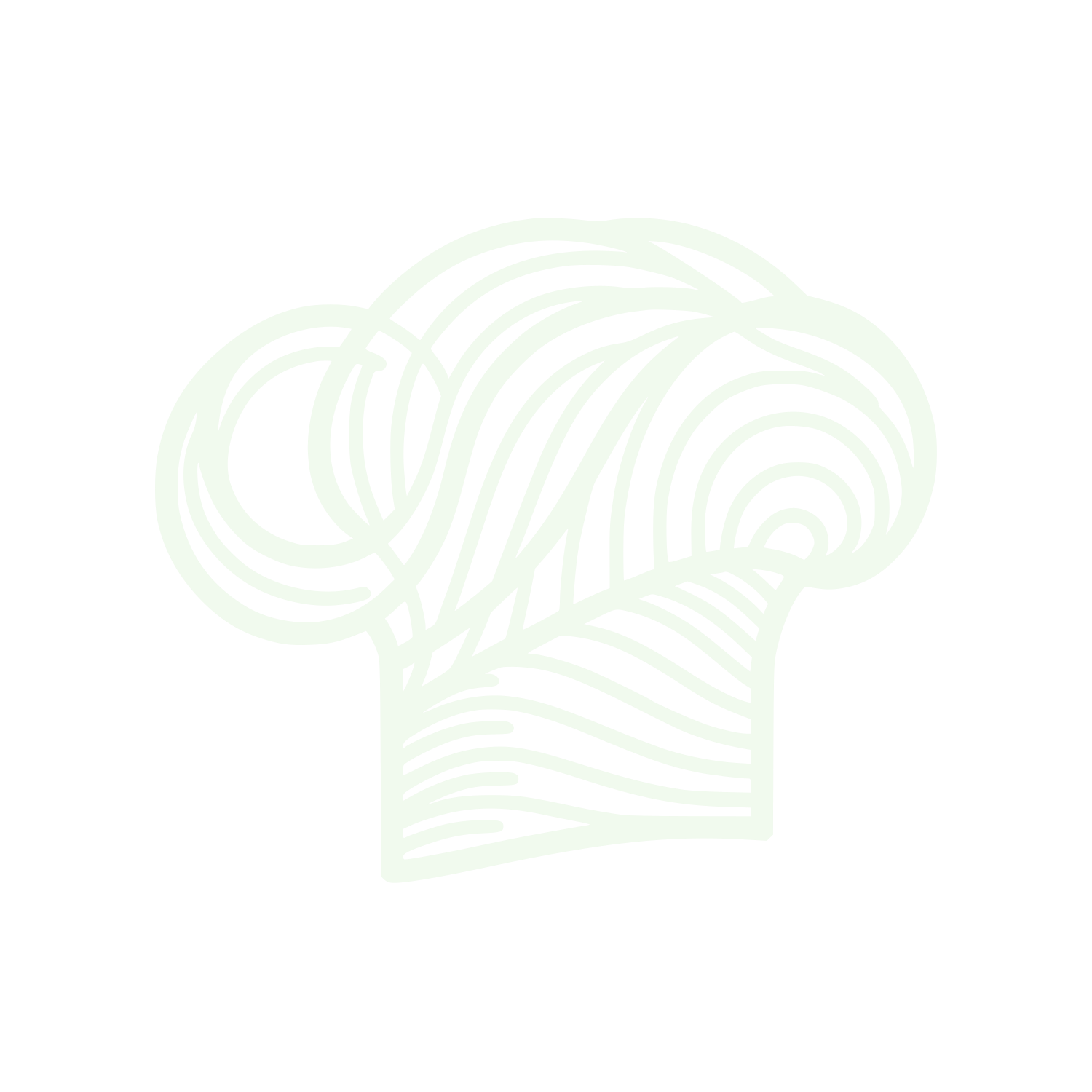 Line Chef Hat Logo #F1FAEE