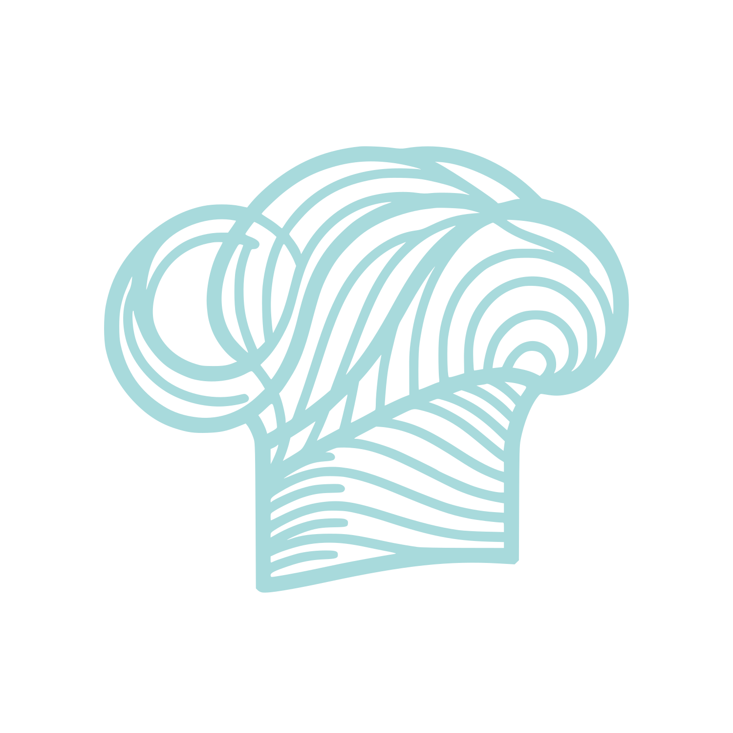 Line Chef Hat Logo #A8DADC