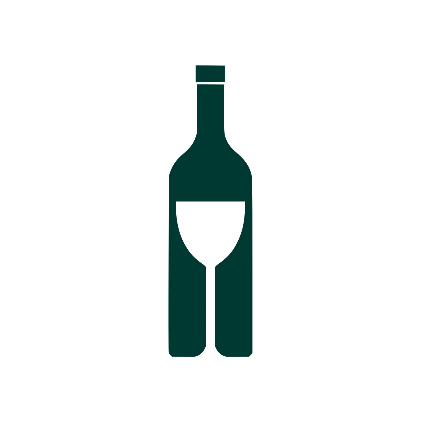 Wine Bottle Glass Logo #003932