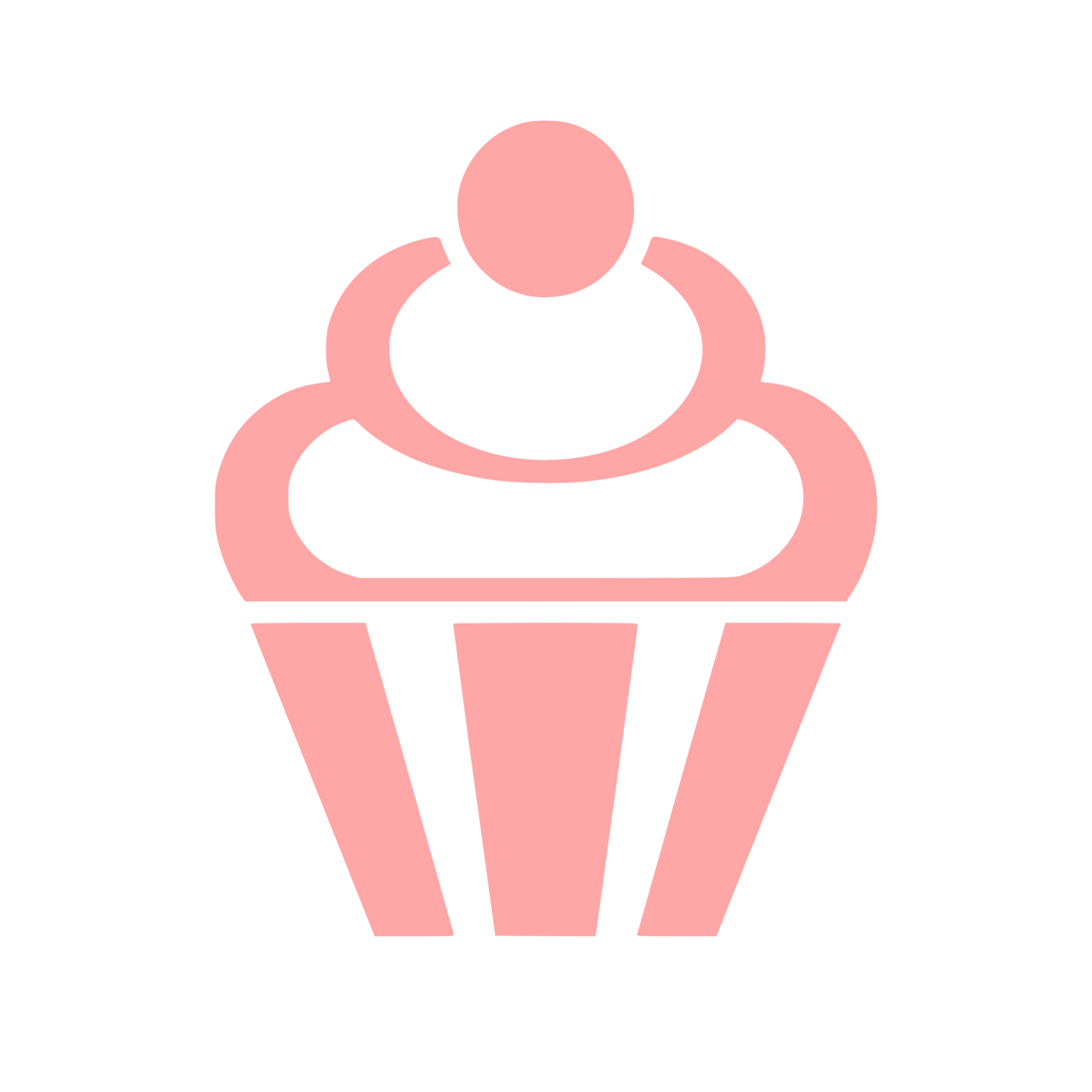 Cupcake with Cherry Logo #ffa6a6