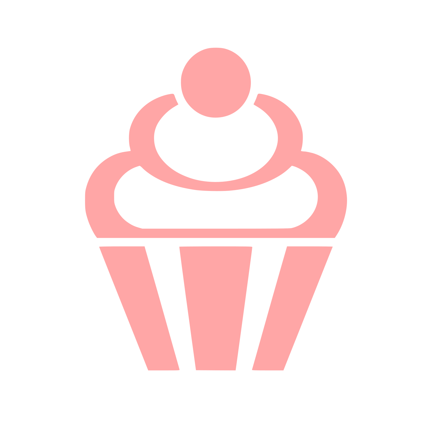 Cupcake with Cherry Logo #ffa6a6