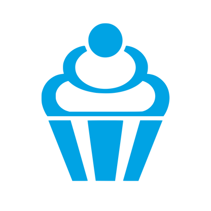 Cupcake with Cherry Logo #00a3e4