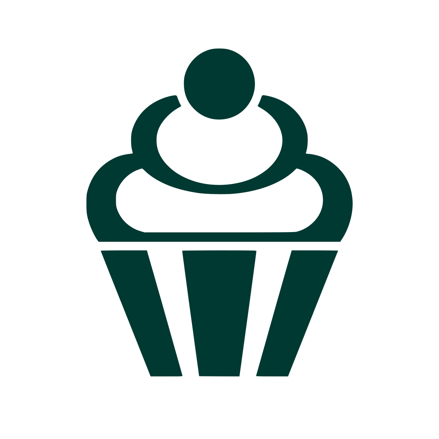 Cupcake with Cherry Logo #003932