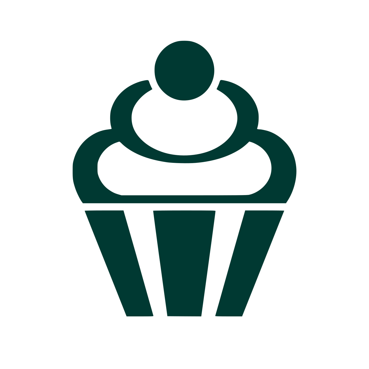 Cupcake with Cherry Logo #003932