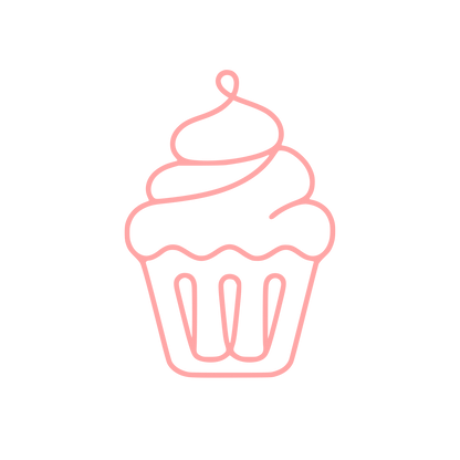 Swirled Cupcake Outline Logo #ffa6a6